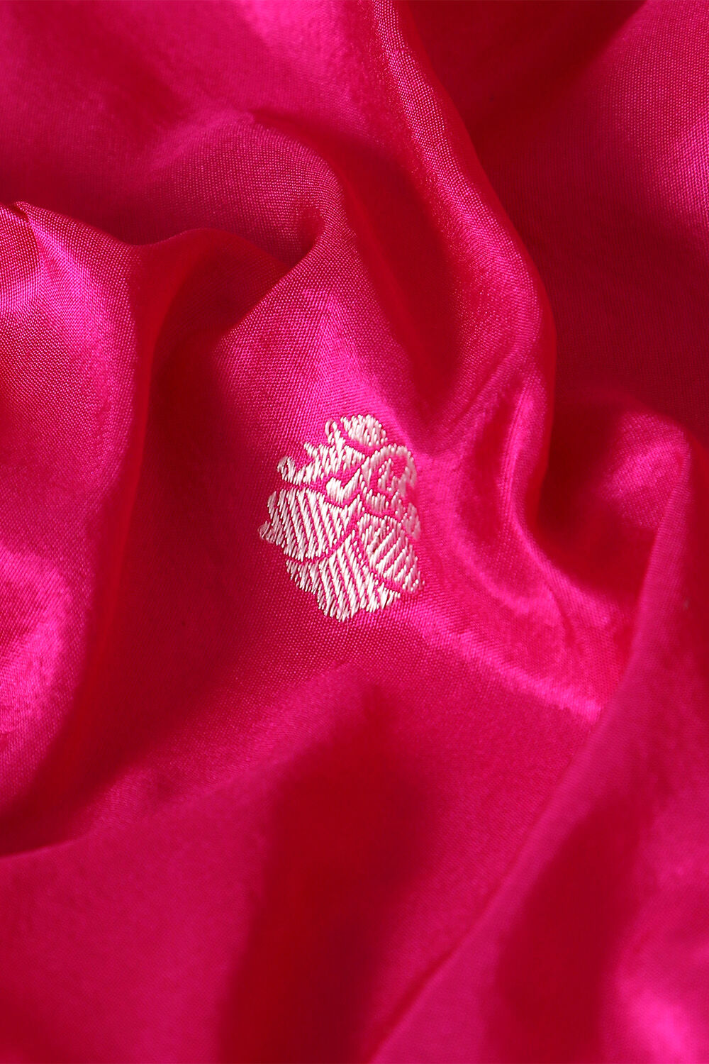 Dark Pink Pure Silk Banarasi Saree image number null