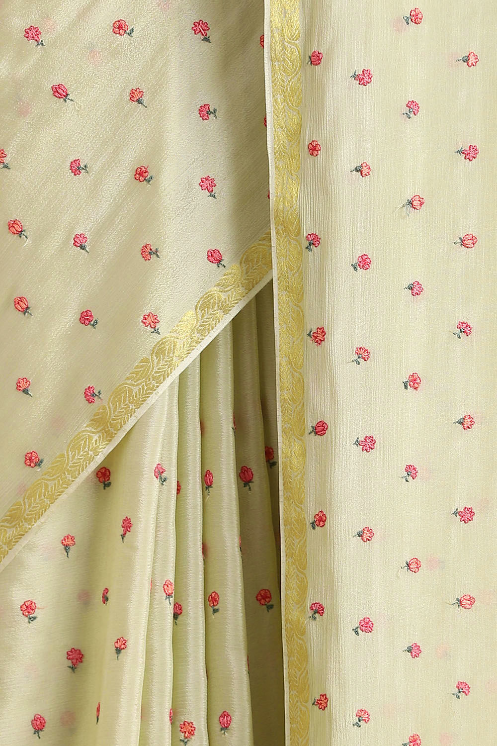 Green Pure Embroidered Saree image number null