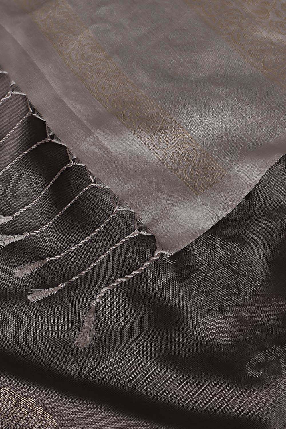 Brown Pure Silk South Saree image number null