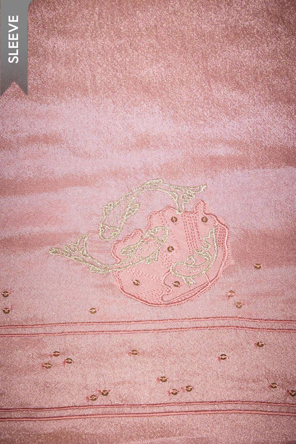 Pink Viscose Tissue Embroidered Unstitched Suit Set image number null