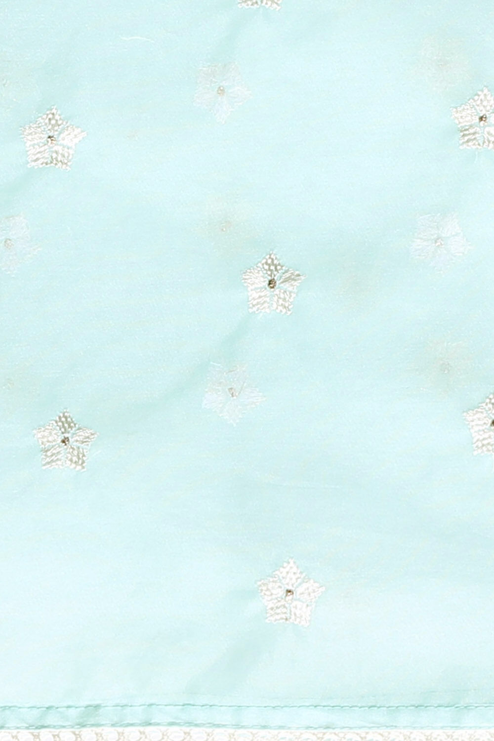 Light Pure Blue Embroidered Saree image number null