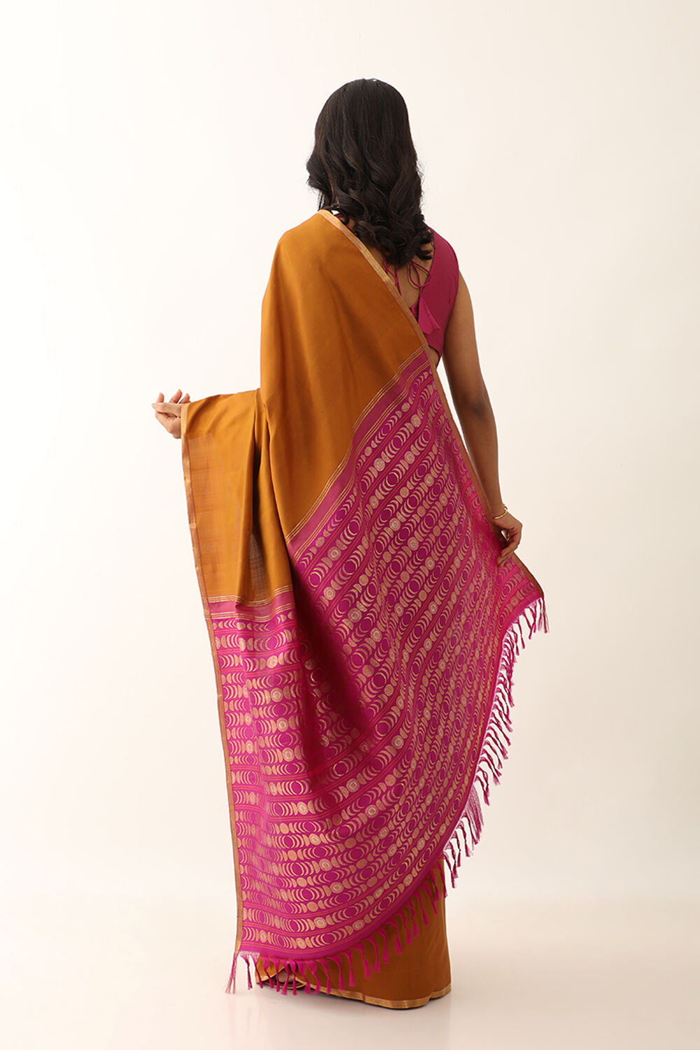 Dark Yellow Pure Silk Woven kanjivaram Saree image number null