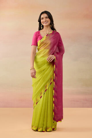 Green Pure Silk Kota Sequin Saree image number