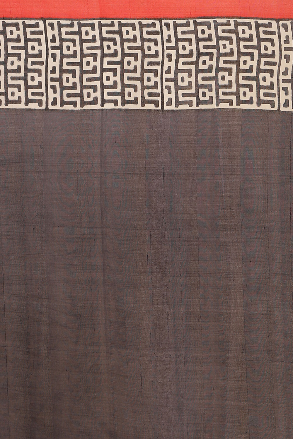 Red Hand Blockprinted Pure Silk Saree image number null