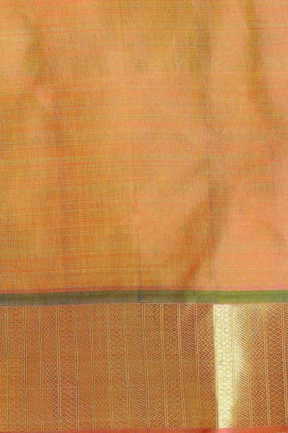 Yellow Pure Silk Kanjivaram Saree image number null
