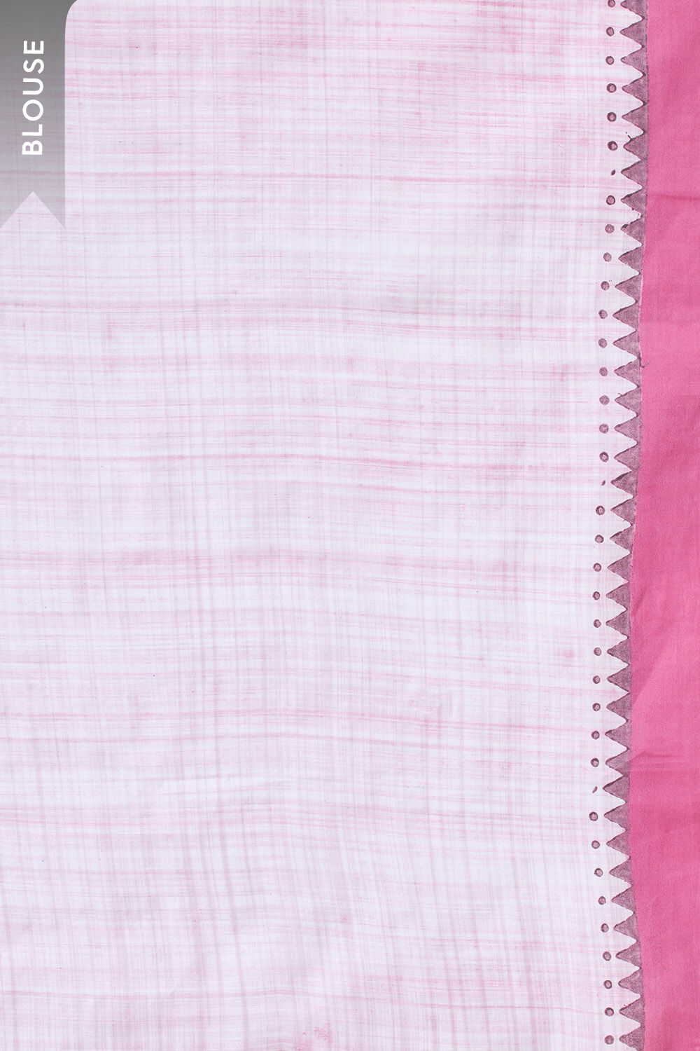 Pink Pure Cotton Block Printed Bengal Saree image number null