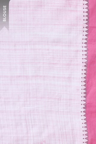 Pink Pure Cotton Block Printed Bengal Saree thumbnail image number null