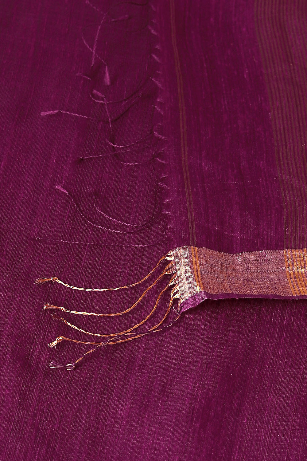 Violet Pure Silk Vanya Bengal Saree image number null