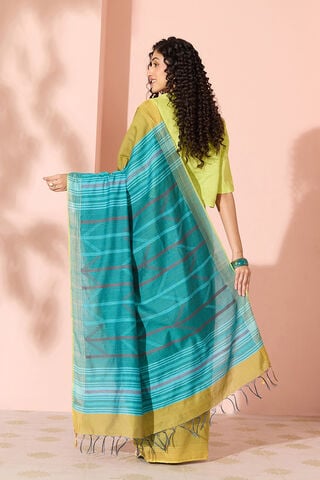 Green Woven Silk Viscose Bhagalpur Saree thumbnail image number null