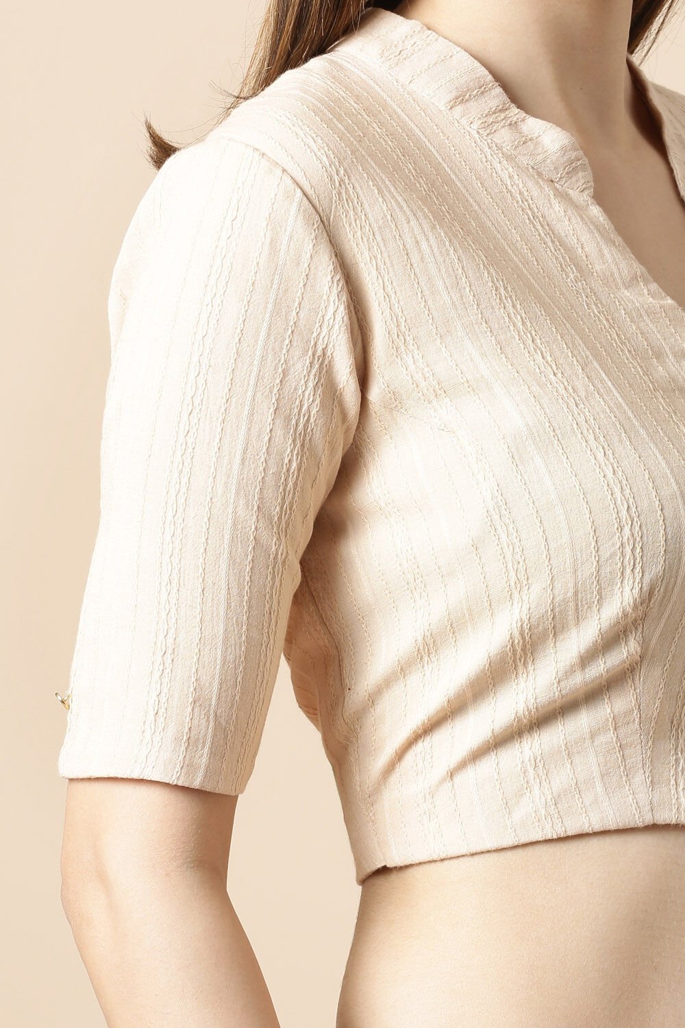 Beige Cotton Blouse image number null