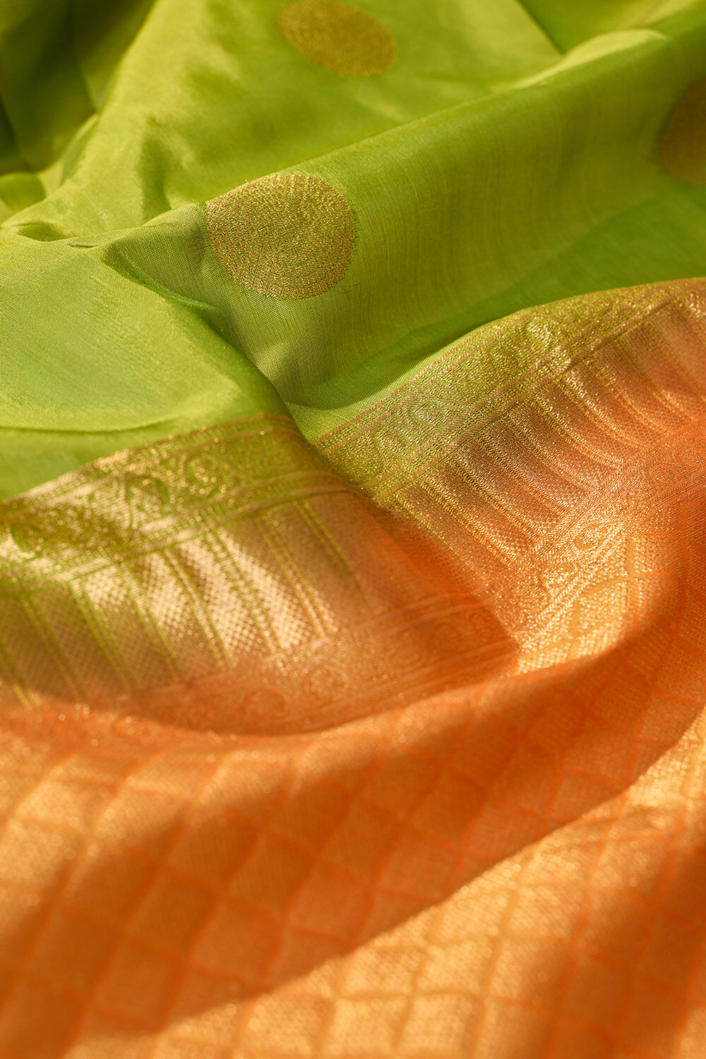 Green Woven Apsara Silk Viscose Saree image number null