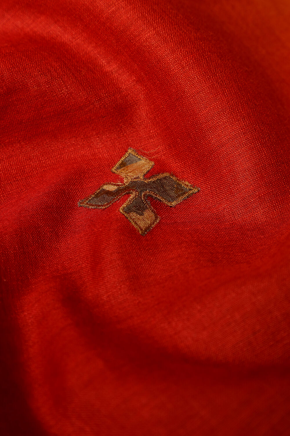 Multicolored Block-printed Pure Tussar Silk Suit Set image number null
