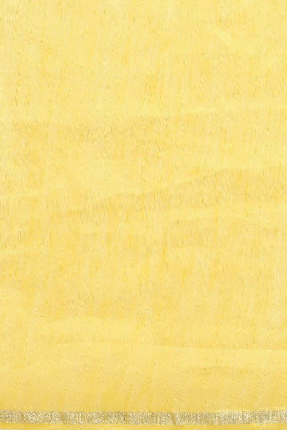 Yellow Pure Silk Linen Shibori Saree image number null