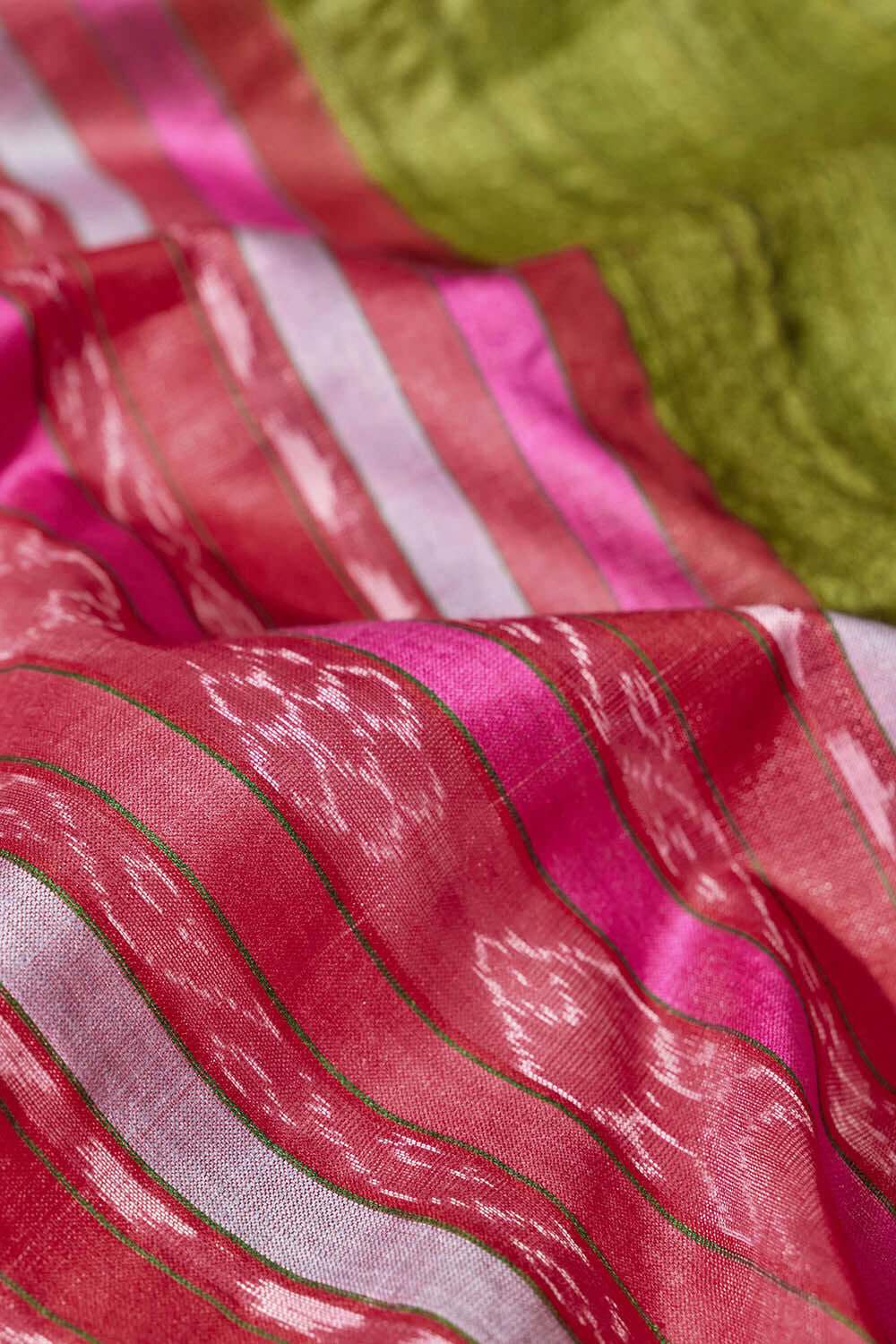 Dark Green Ikat Pure Tussar Silk Gopalpur Saree image number null