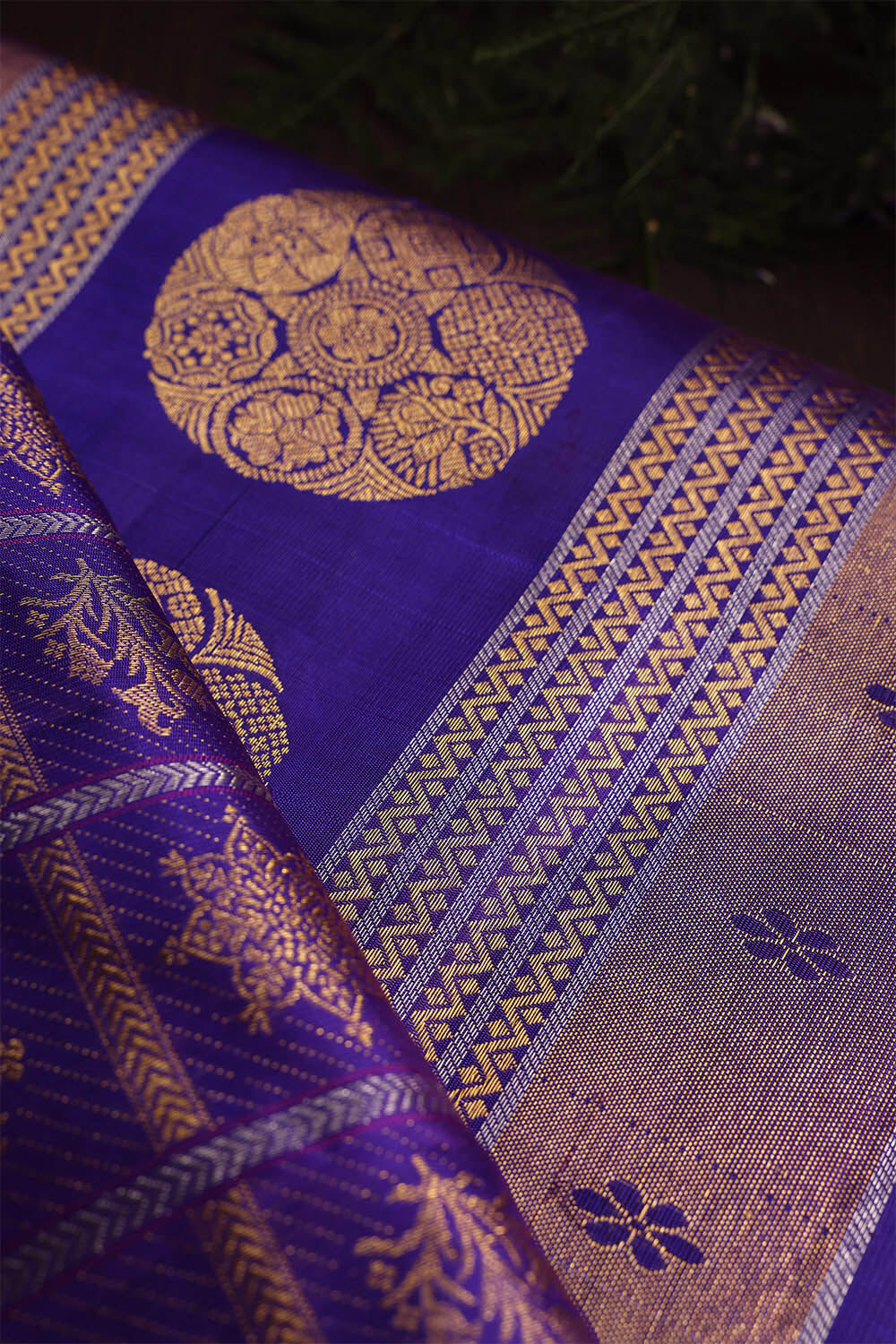 Violet Kanjivaram Silk Saree image number null