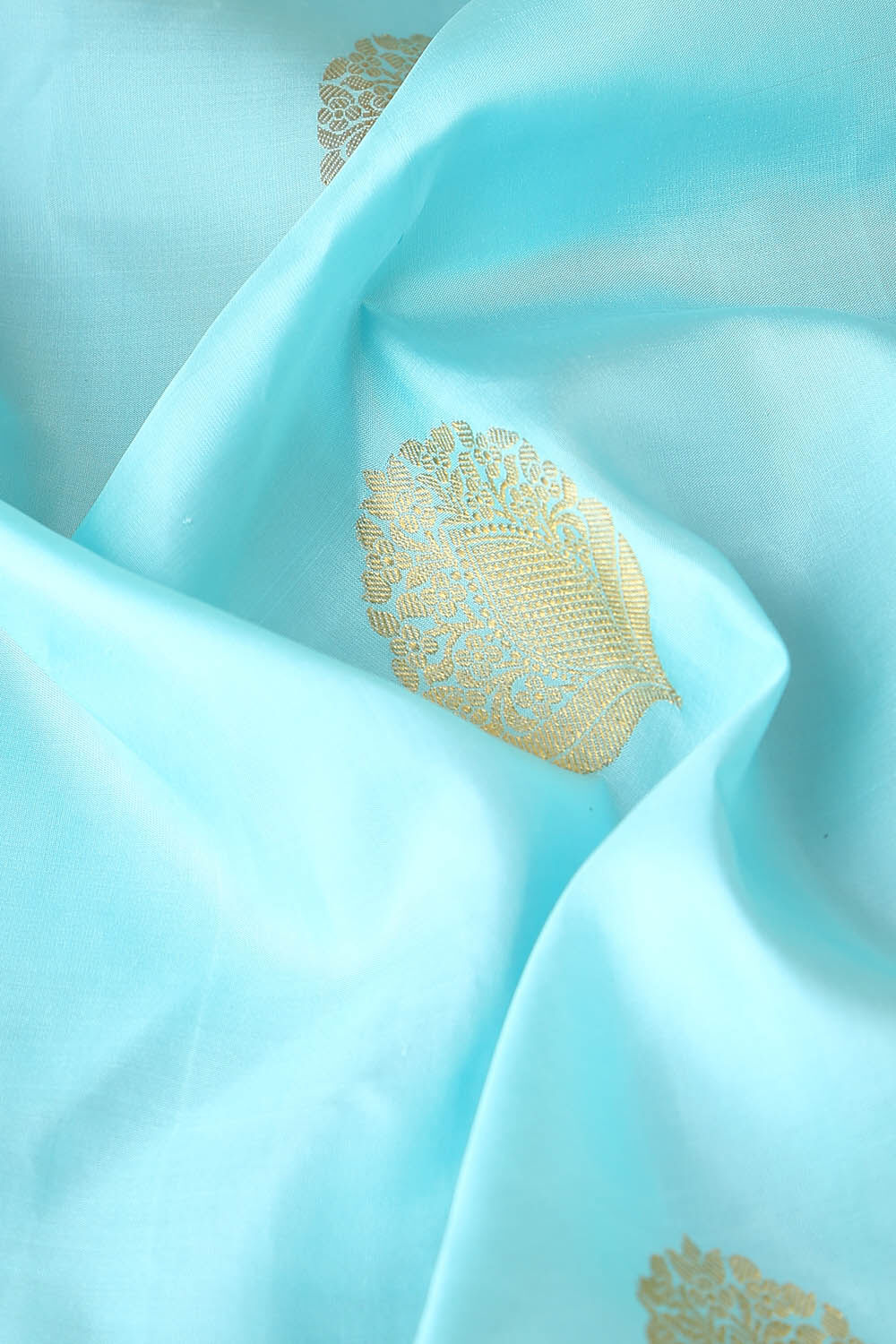 Light Blue Pure Silk Kanjivaram Saree image number null