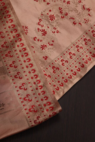 Beige Banaras Silk Saree thumbnail image number null