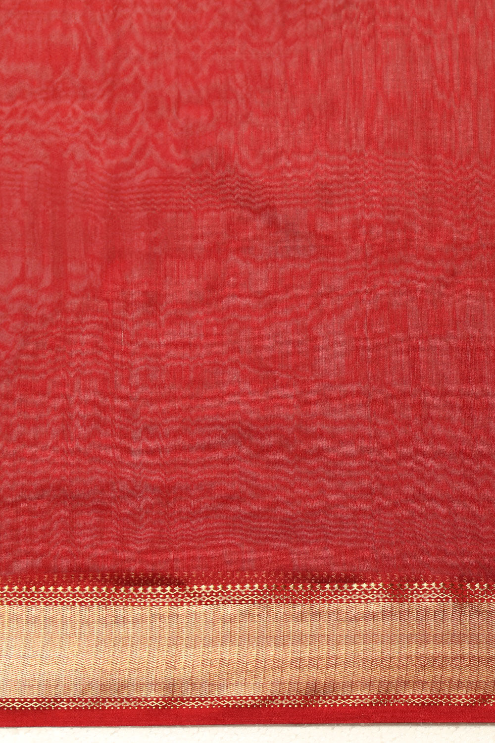 Dark Red Pure Silk Cotton Woven Maheshwari Saree image number null