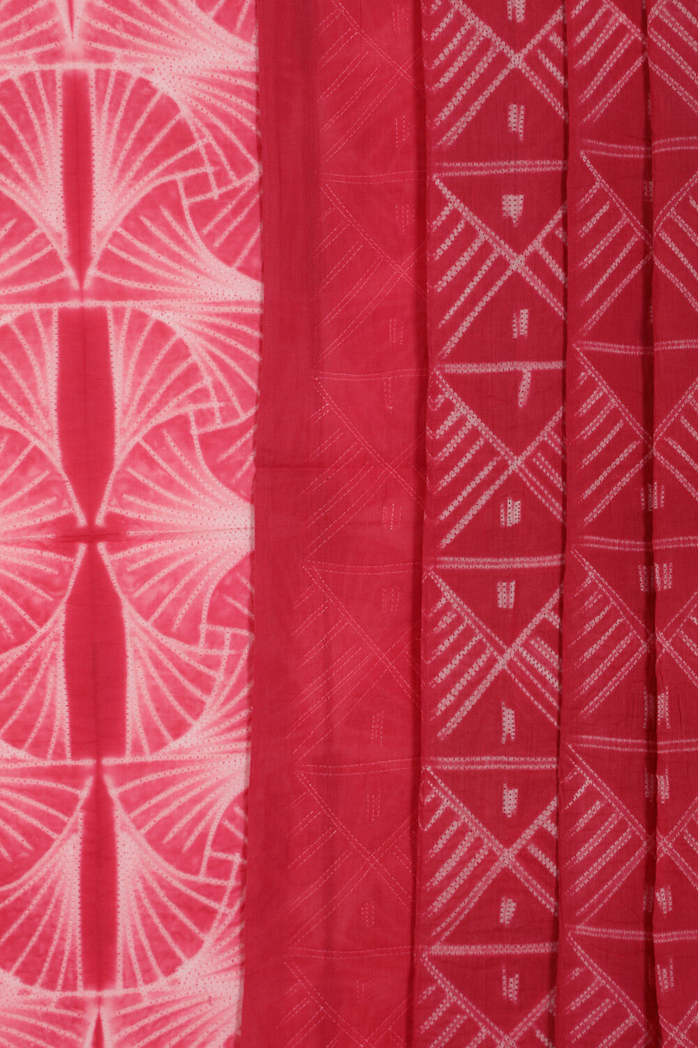 Pink Pure Cotton Tie and Dye Shibori Unstitched Suit Set image number null