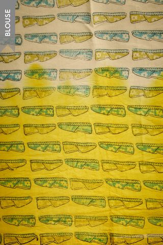 Blue Rajasthan Pure Silk Cotton Printed Sanganeri Saree thumbnail image number null