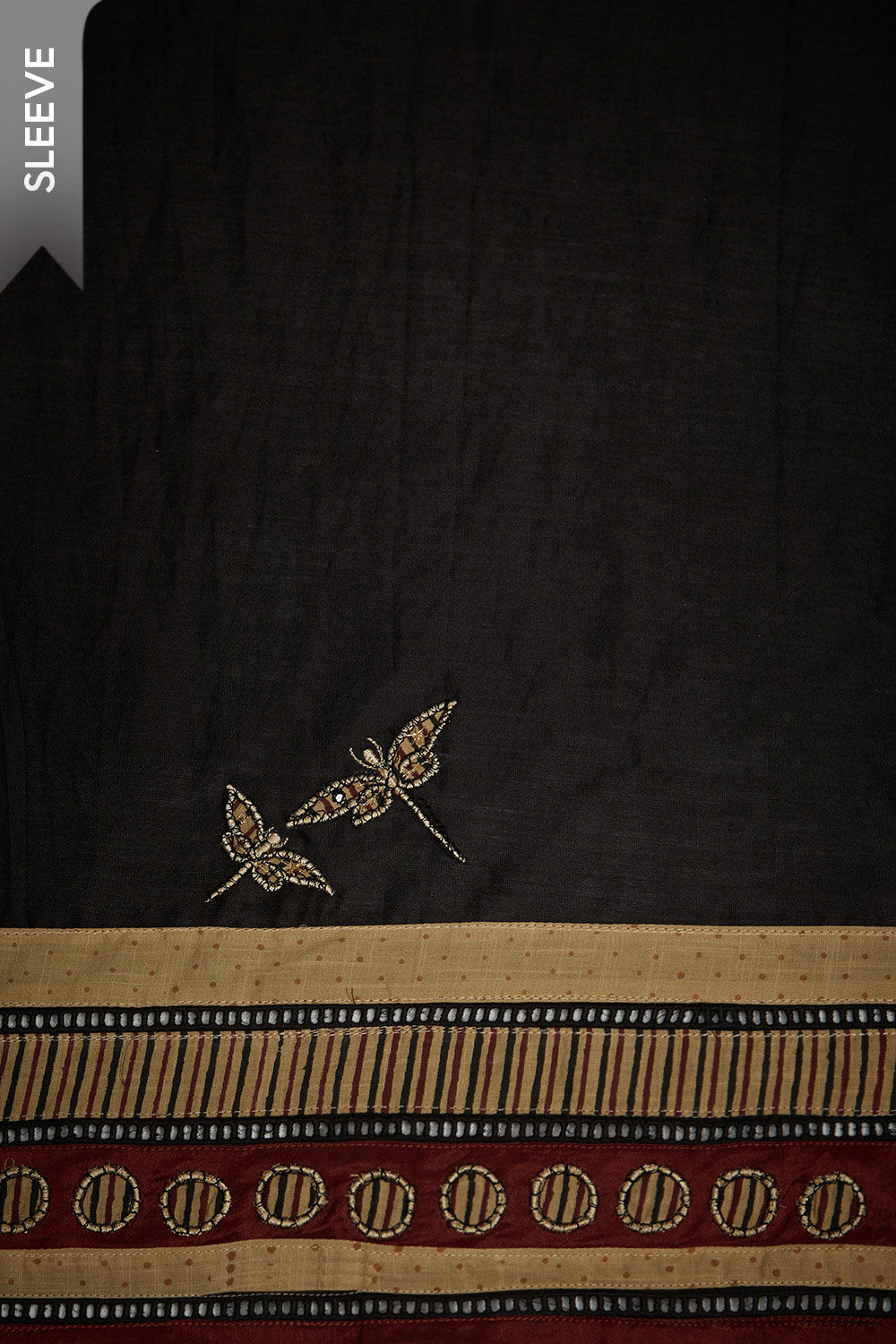 Black Pure Silk Cotton Printed Embroidered Unstitched Suit Set image number null
