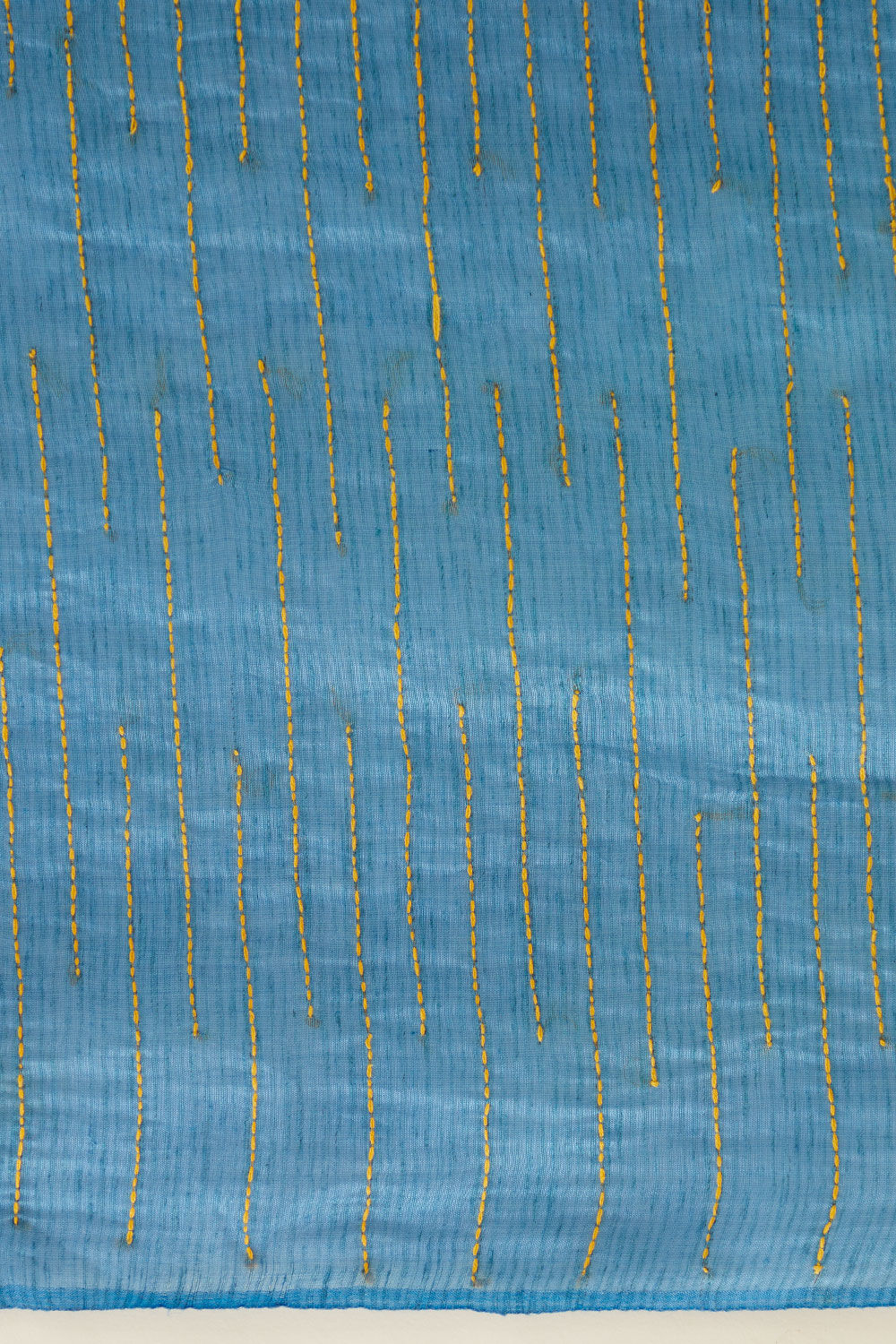 Blue Pure Silk Modal Embroidery Saree image number null