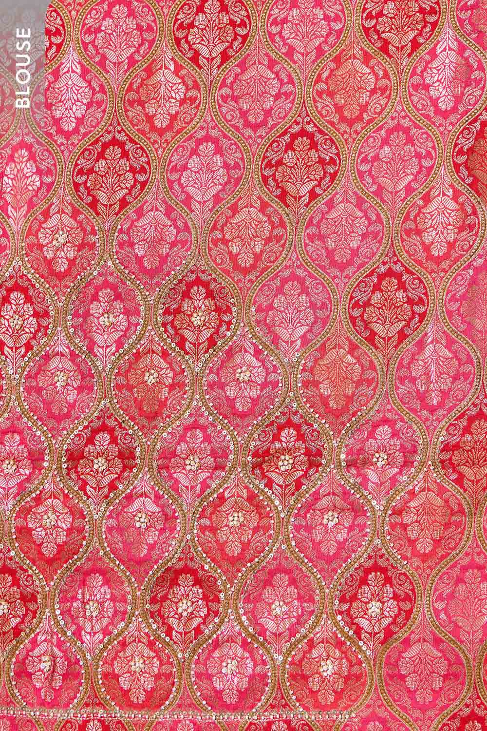 Pink Woven Viscose Saree image number null