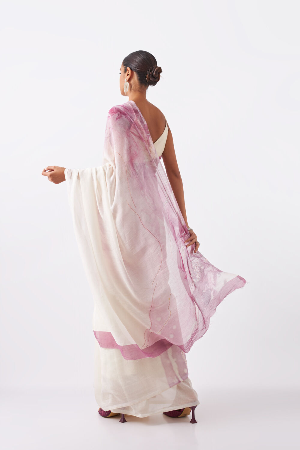 Pink Pure Silk Cotton Digital Printed Saree image number null
