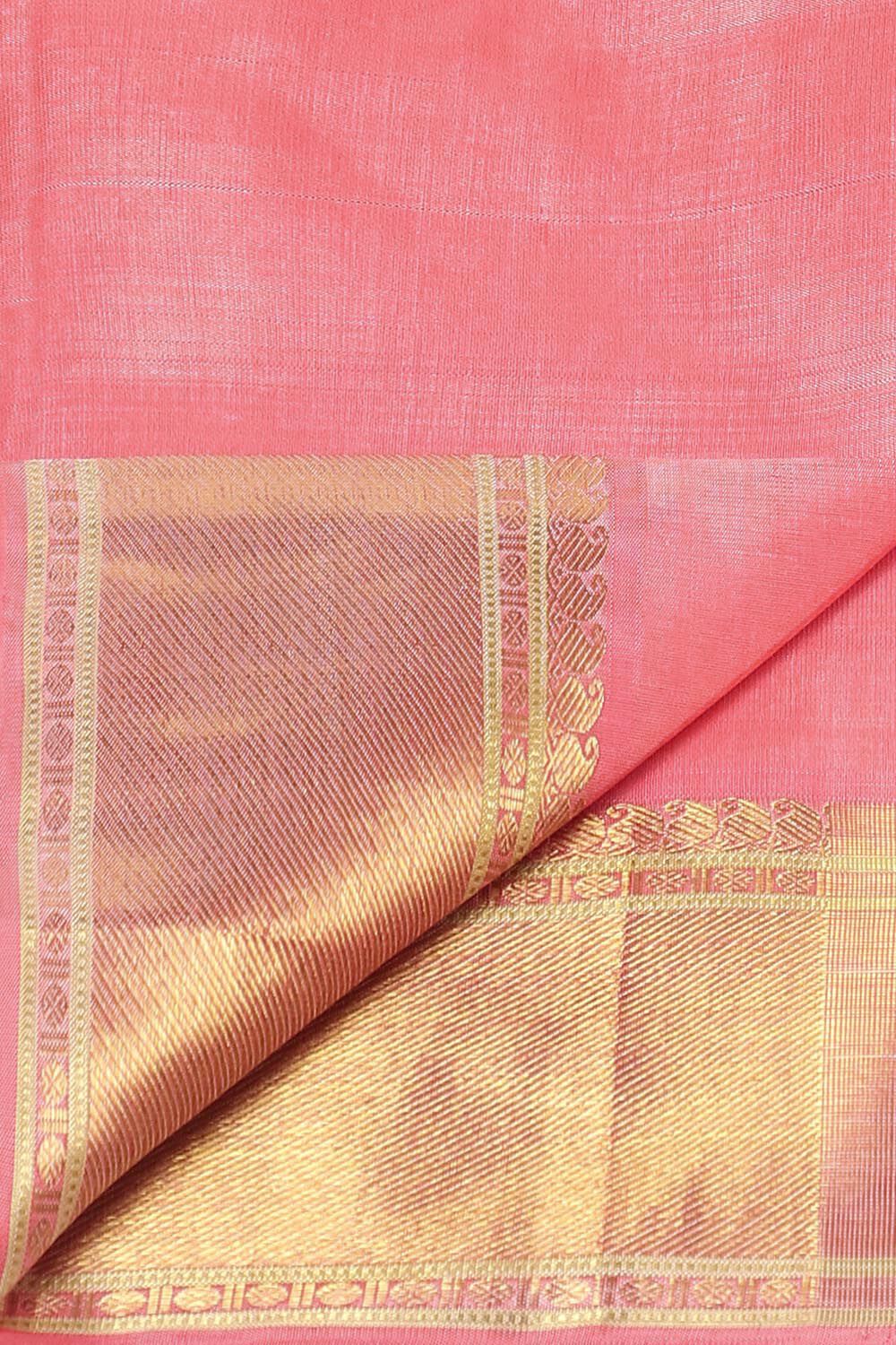 Light Orange Pure Silk Kanjivaram Saree image number null