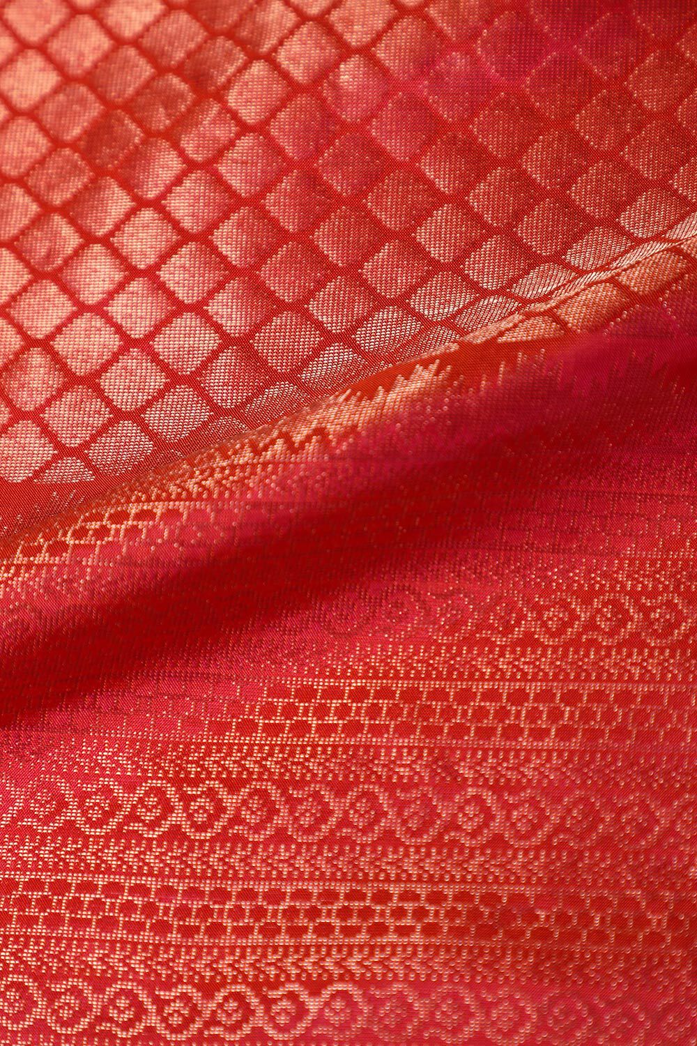 Red South Pure Silk Woven Saree image number null