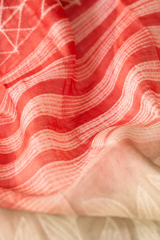 Brown Rajasthan Pure Silk Cotton Tie & Dye Shibori Saree thumbnail image number null