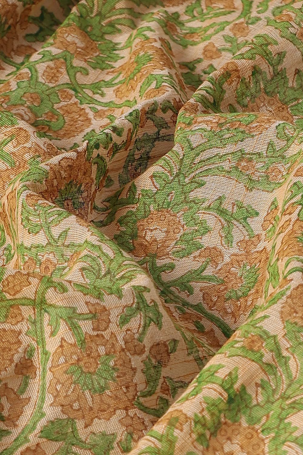 Brown Pure Cotton Printed Saree image number null
