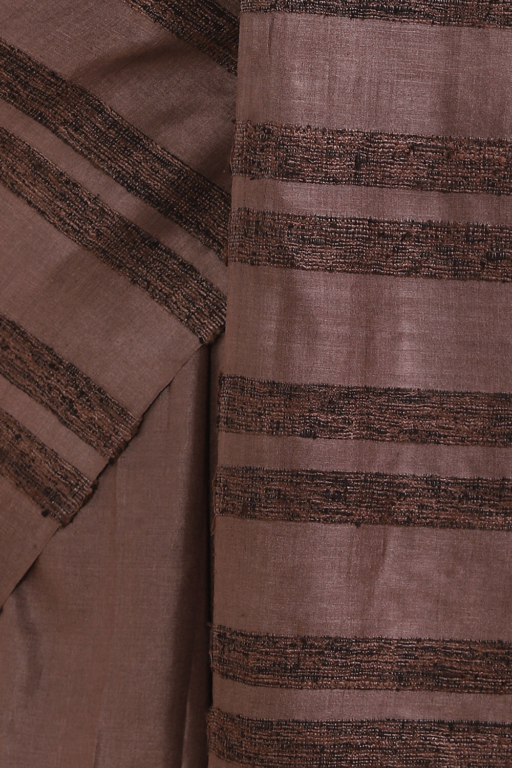 Brown Pure Tussar Silk Woven Saree image number null