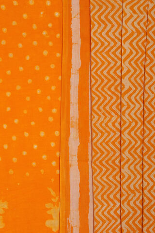 Yellow Pure Cotton Linen Dabu Block Printed Unstitched Suit Set thumbnail image number null