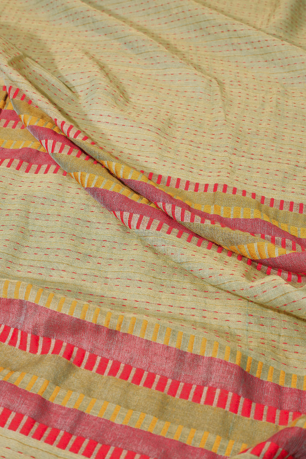 Green Woven Pure Cotton Bengal Saree image number null
