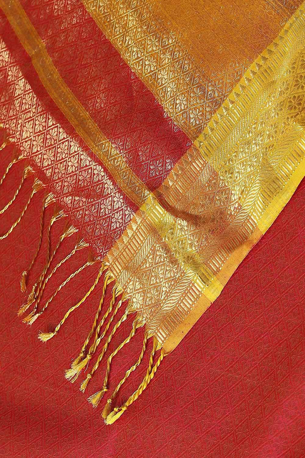 Pink Pure Silk Cotton Maheswari Saree image number null