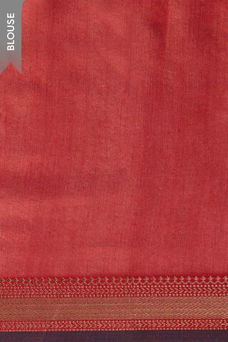 Red Woven Pure Silk Cotton Maheshwari Saree thumbnail image number null