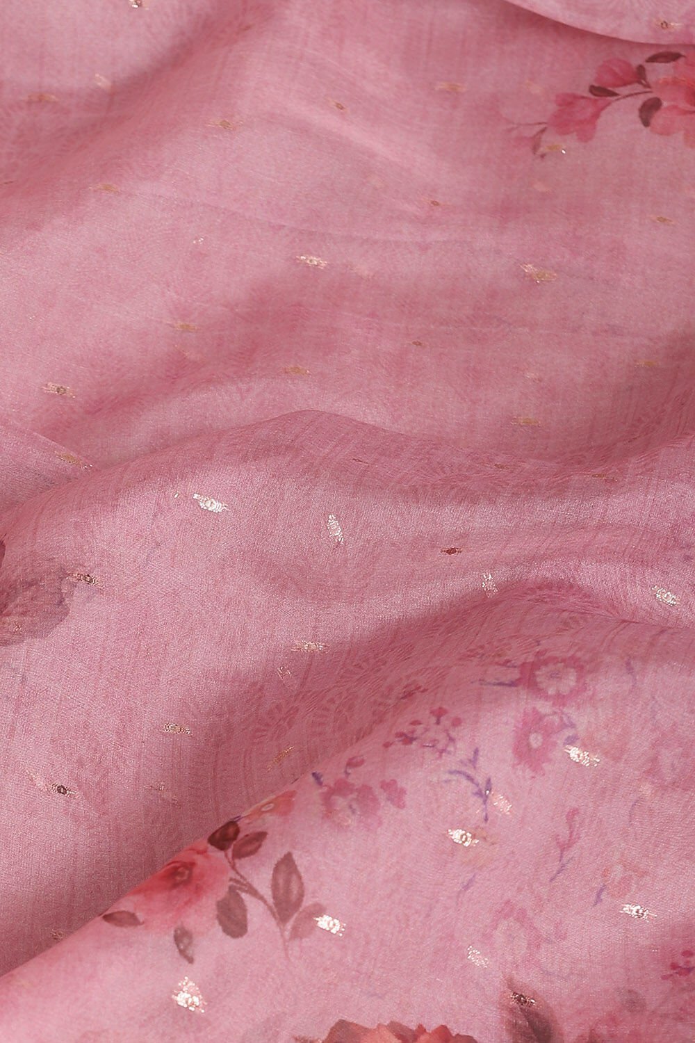 Light Pure Pink Embroidered Saree image number null