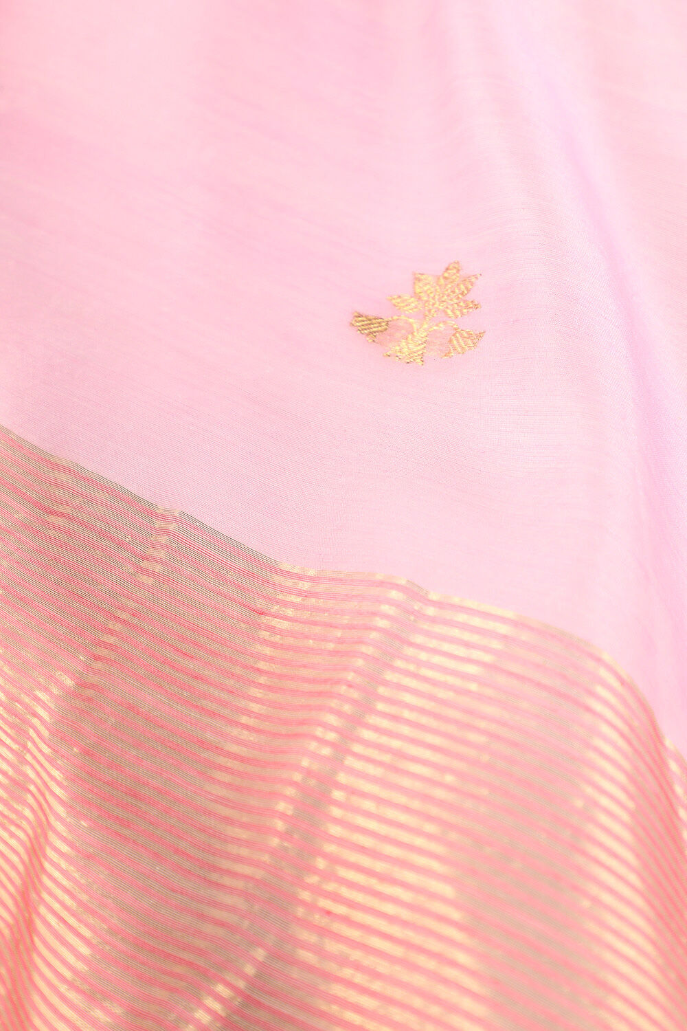 Pink Chanderi Pure Silk Cotton Woven Saree image number null