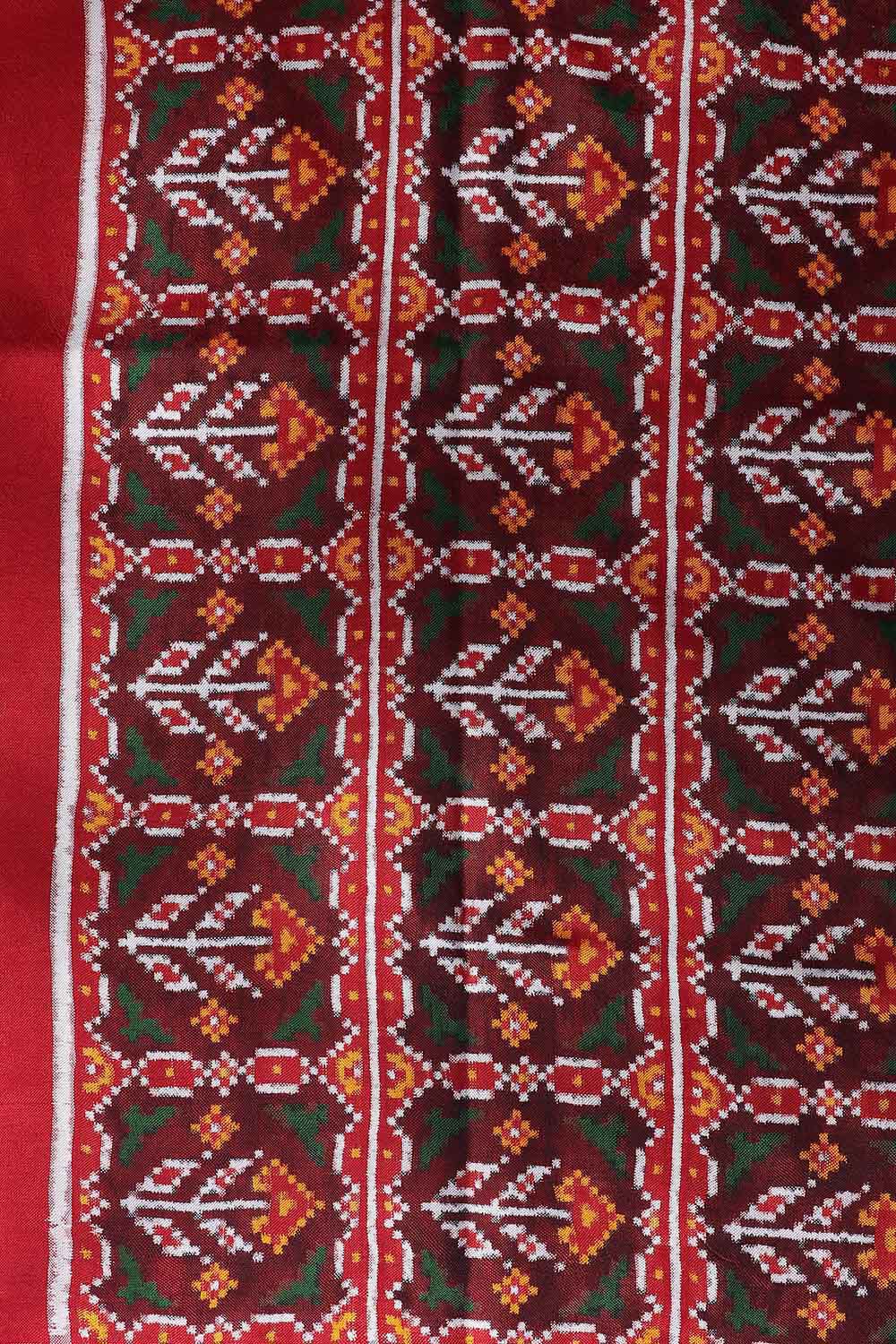 Green Pure Silk Patan Patola Navaratna Bhat Saree image number null