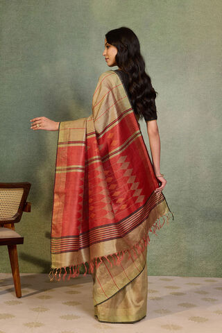 Brown Woven Pure Tussar Silk Bhagalpur Saree thumbnail image number null