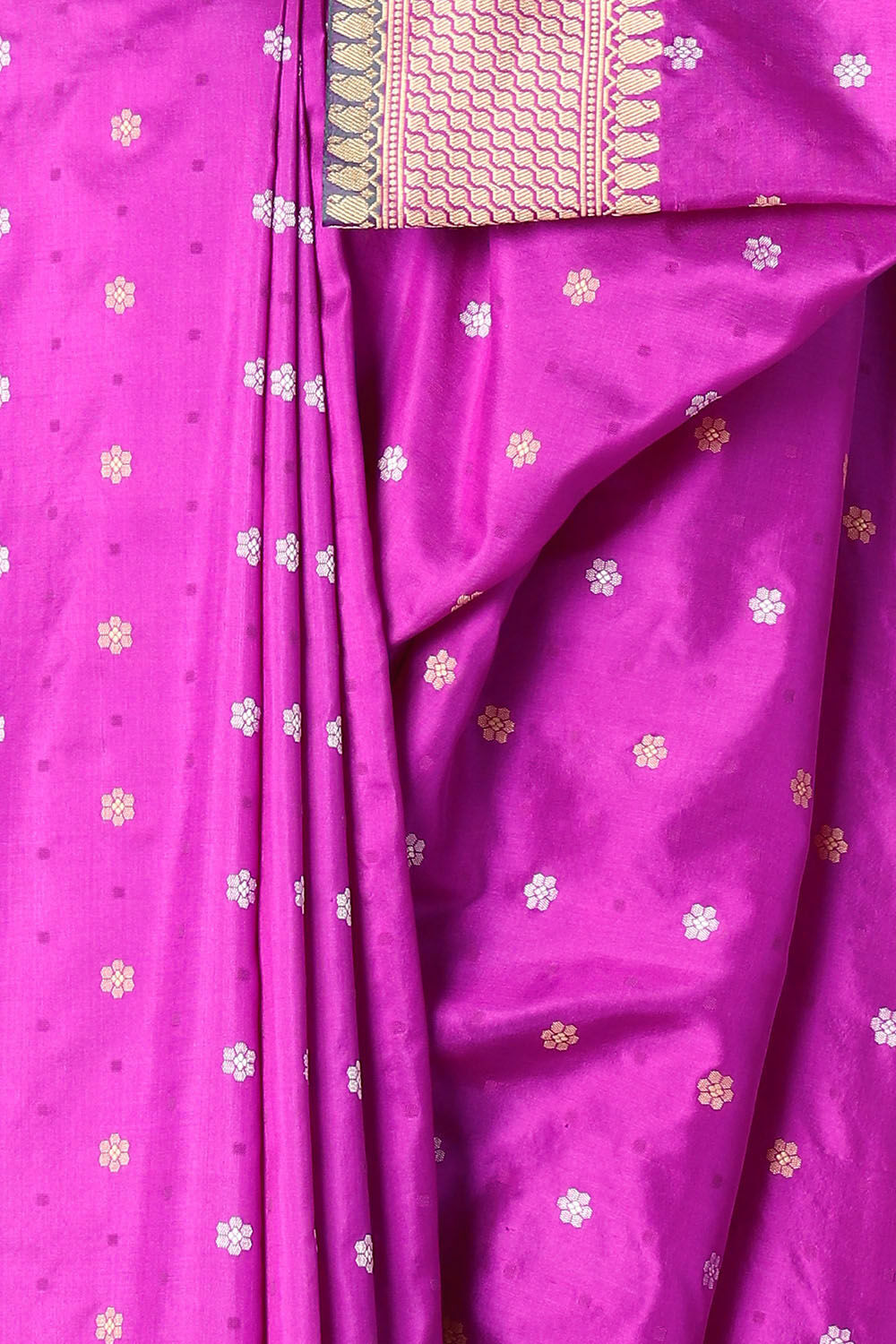 Purple Pure Silk Banarasi Saree image number null