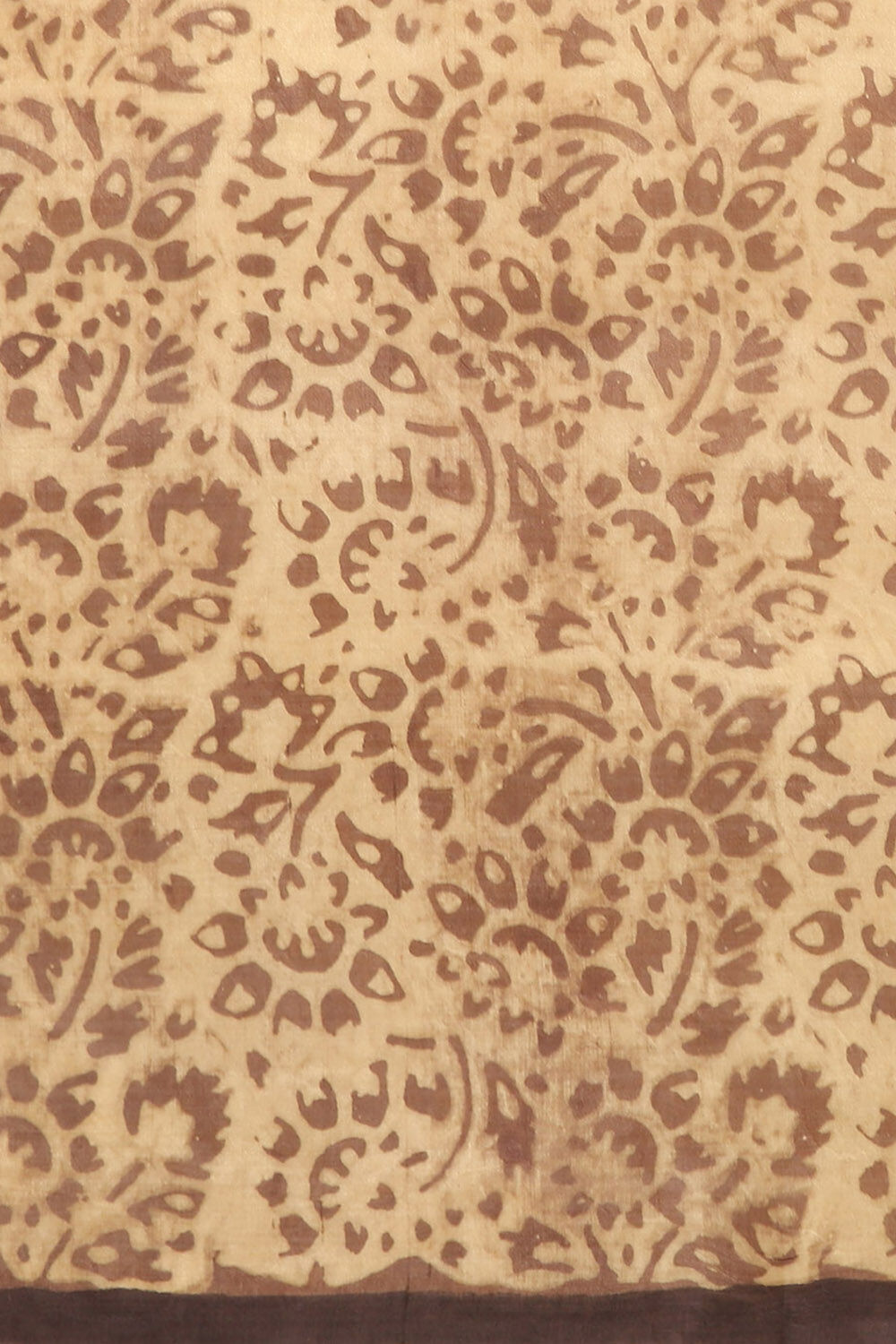 Brown Pure Silk Ajrakh Printed Saree image number null