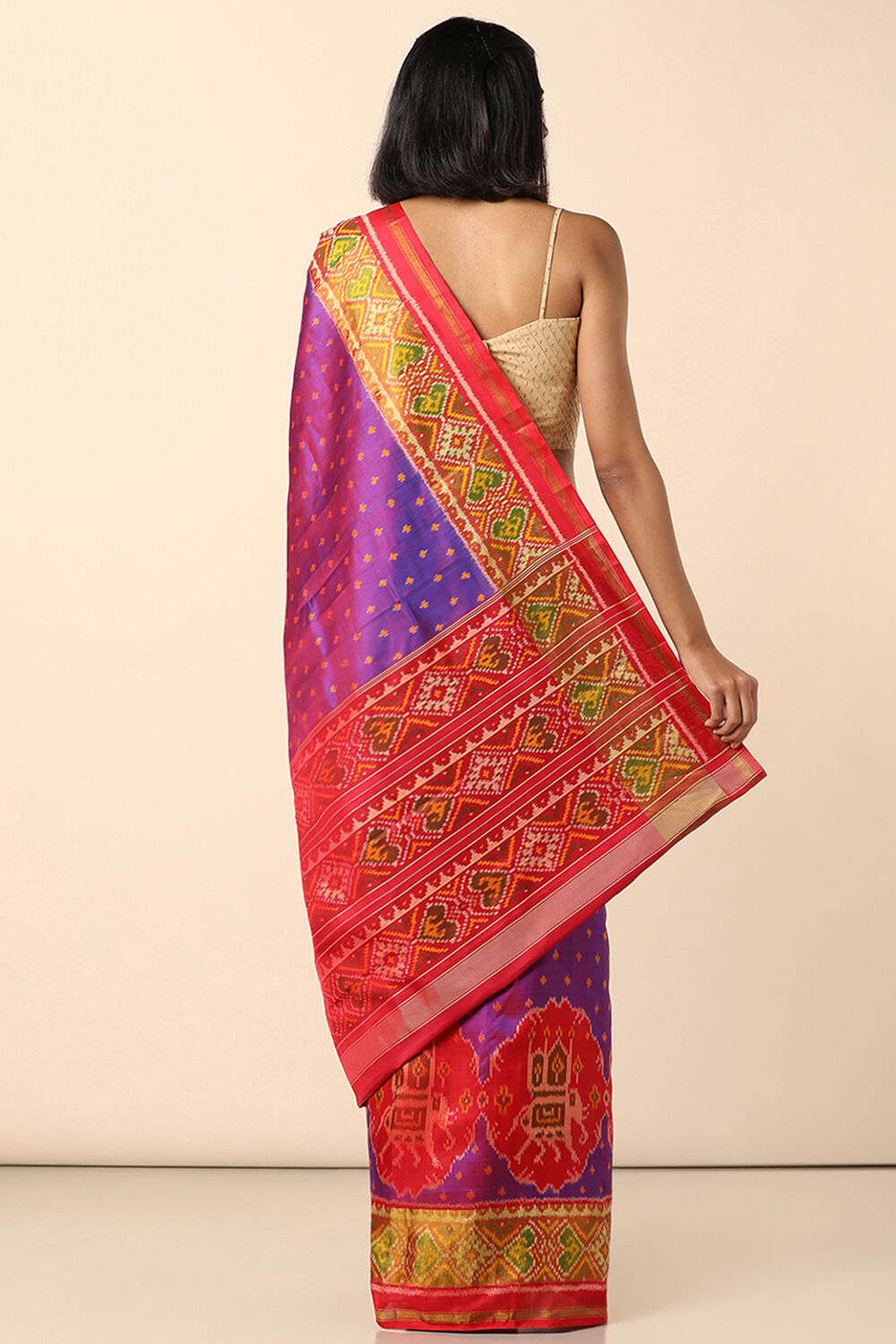 Pink Pure Silk Rajkot Patola Ikat Saree image number null