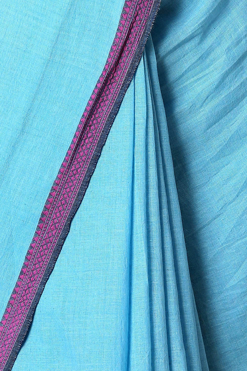 Blue Pure Cotton Bengal Saree image number null