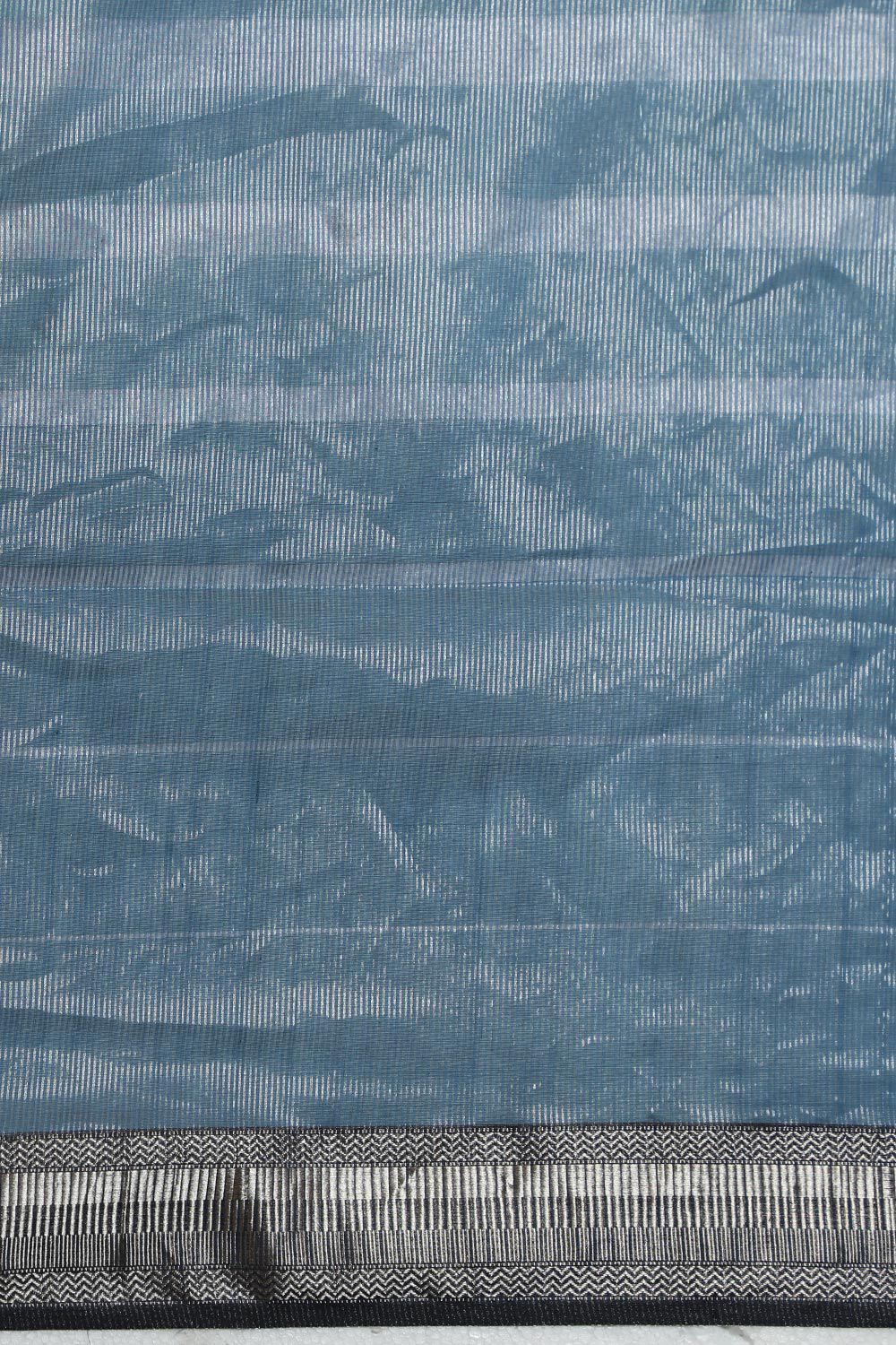 Navy Woven Pure Silk Cotton Maheshwari Saree image number null