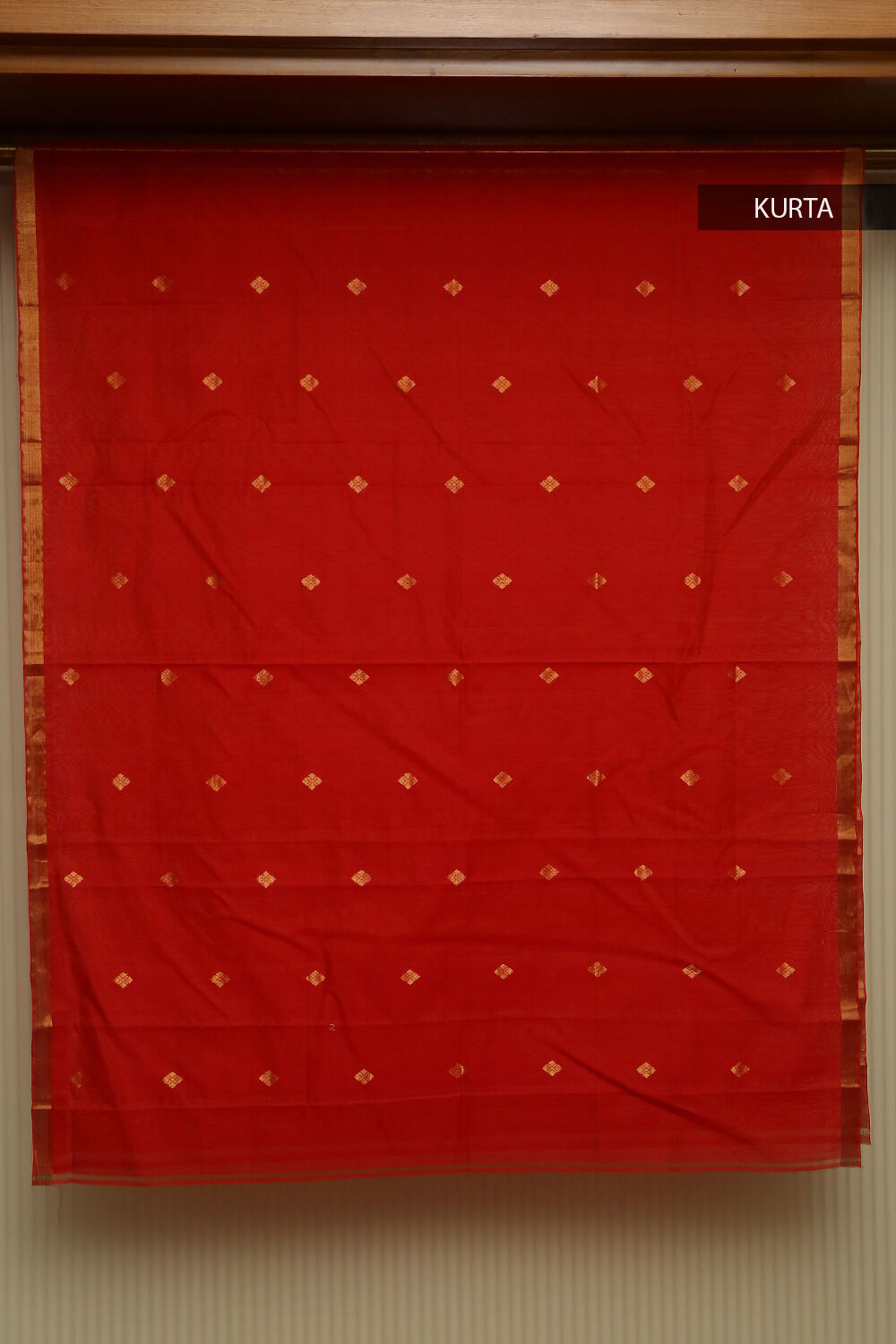 Red South Pure Silk Cotton Suit Set image number null