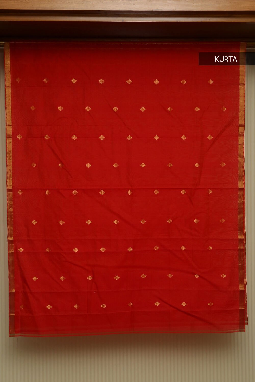 Red South Pure Silk Cotton Suit Set image number null
