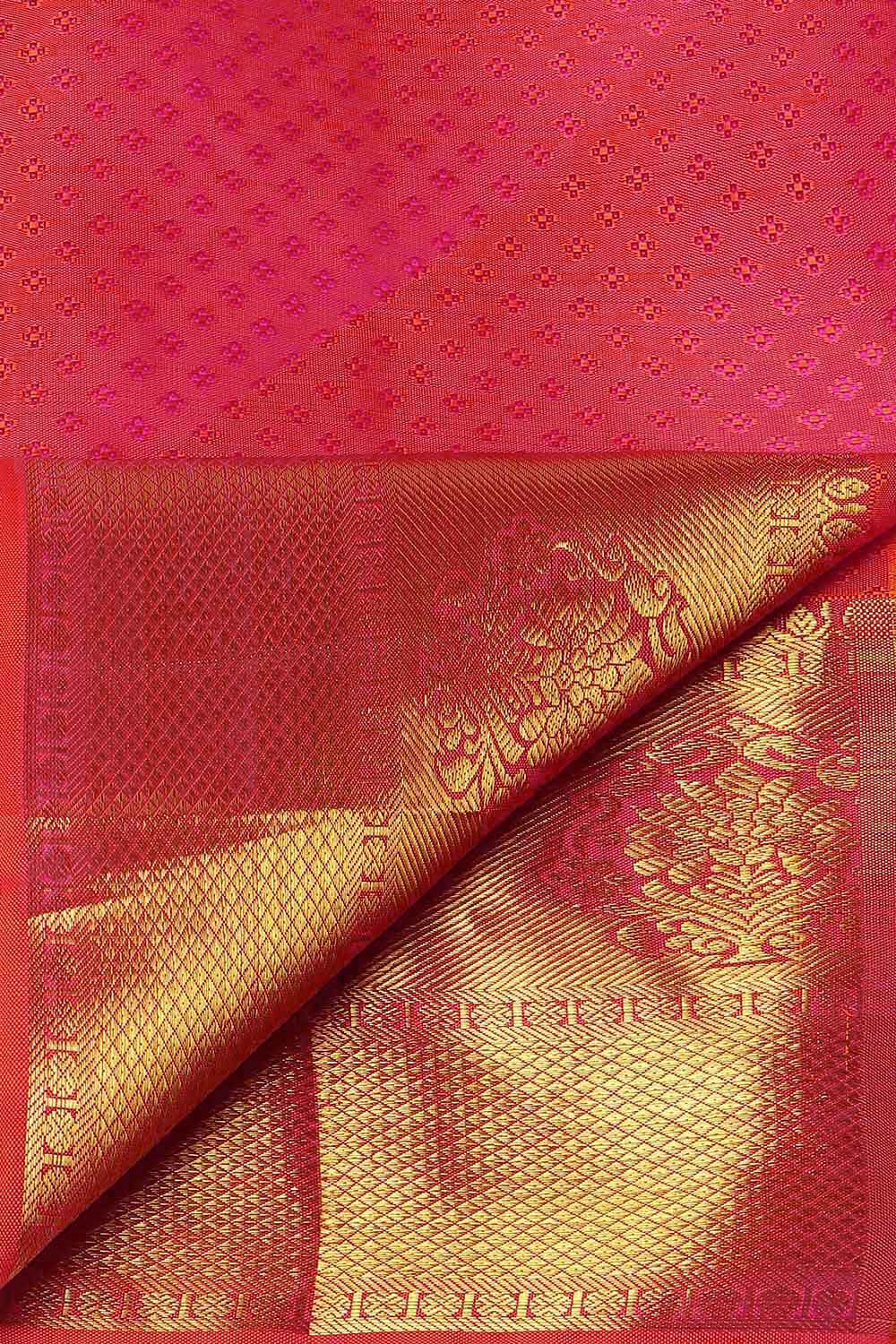 Orange Pure Silk Kanjivaram Saree image number null