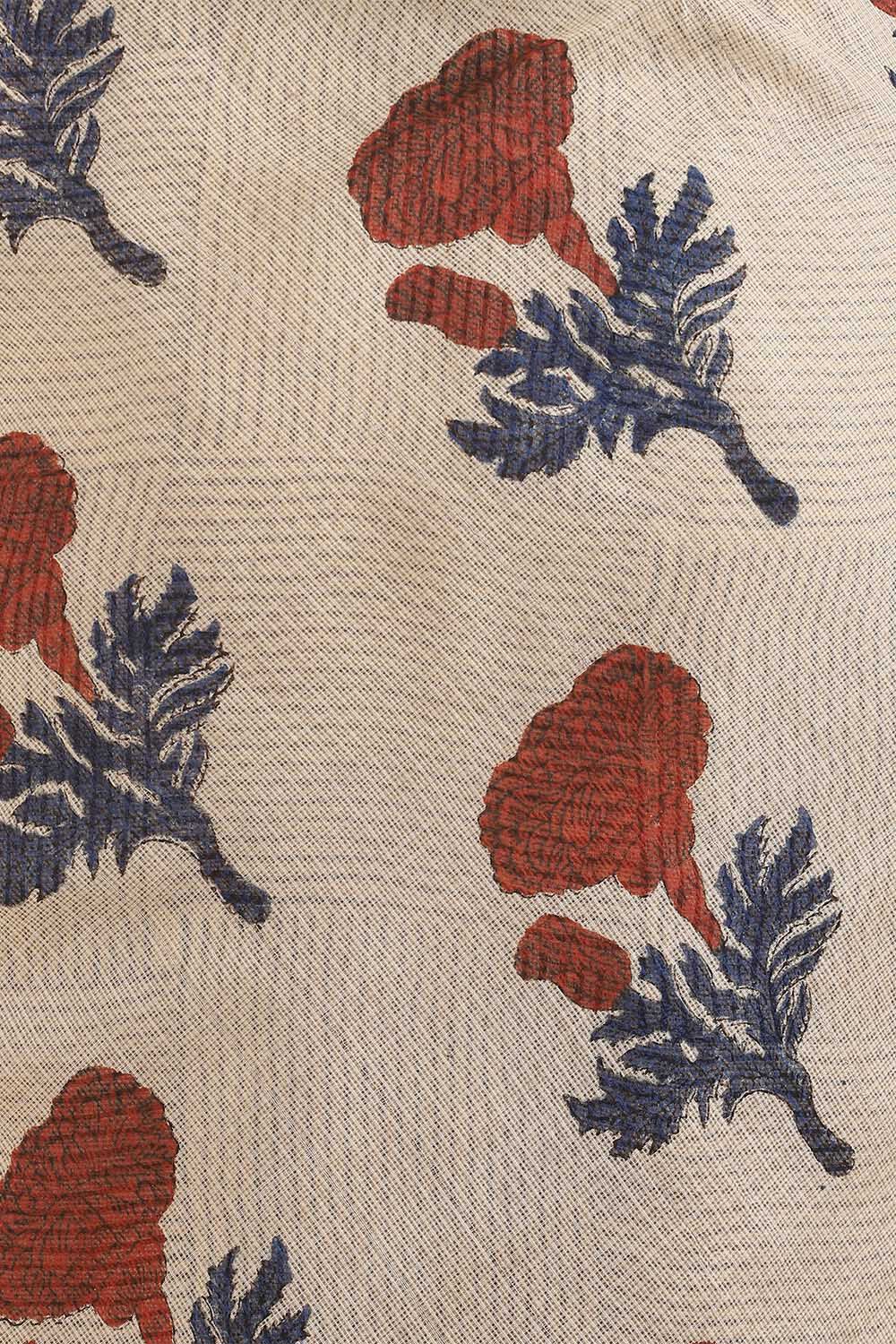 Off Pure White Kota Bagru Printed image number null